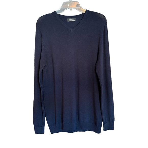 Zara Other - Zara Man Navy Blue Lightweight V-Neck Long Sleeve Sweater Men's Size Medium